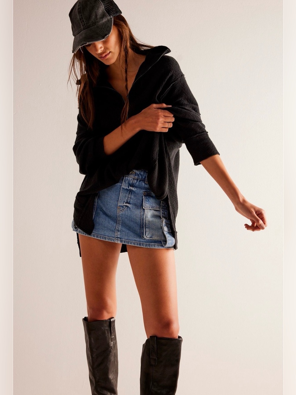 We the free‎ walk away tunic in dark gray size small